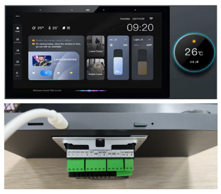 Tuya 6-Inch Smart Main Control Panel, Android 8.1, Touchscreen, Bluetooth, WiFi, App Control, Black, Multi-Room Audio, Scene Scheduling